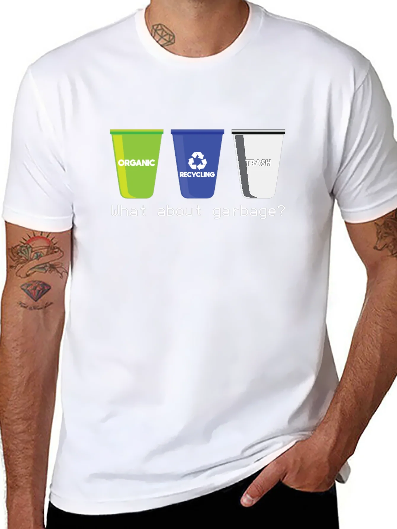 Recycling Humor T-Shirt - What About Garbage?