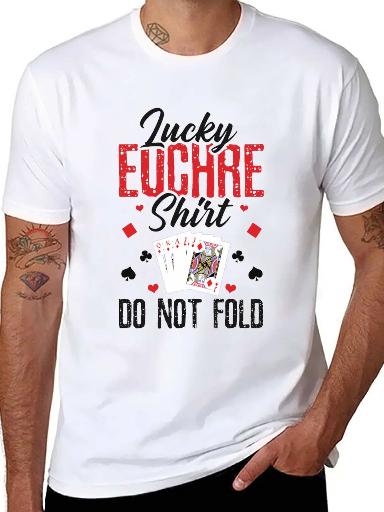 Funny Euchre T-Shirt - Do Not Fold Card Game Tee