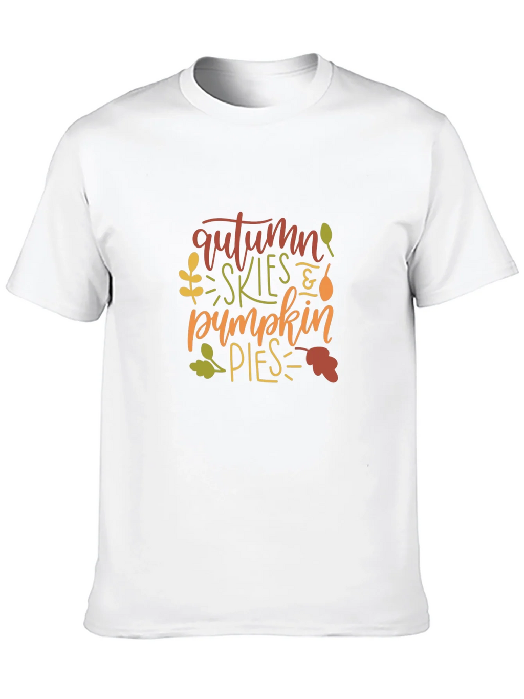 Autumn Skies & Pumpkin Pies Black T-Shirt