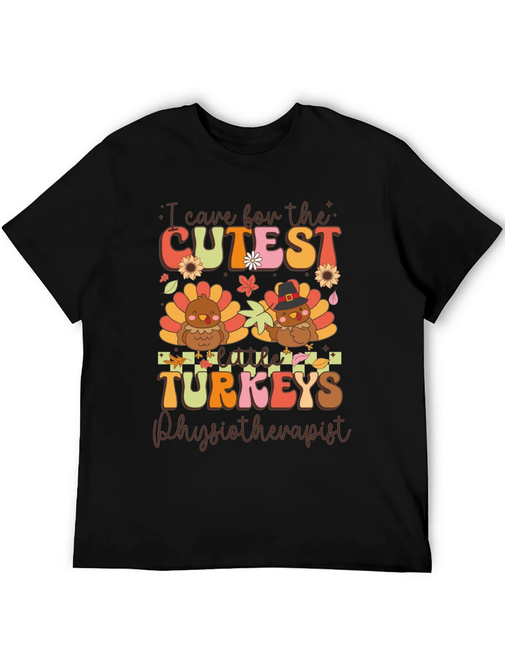 Cute Thanksgiving Physiotherapist Turkey T-Shirt