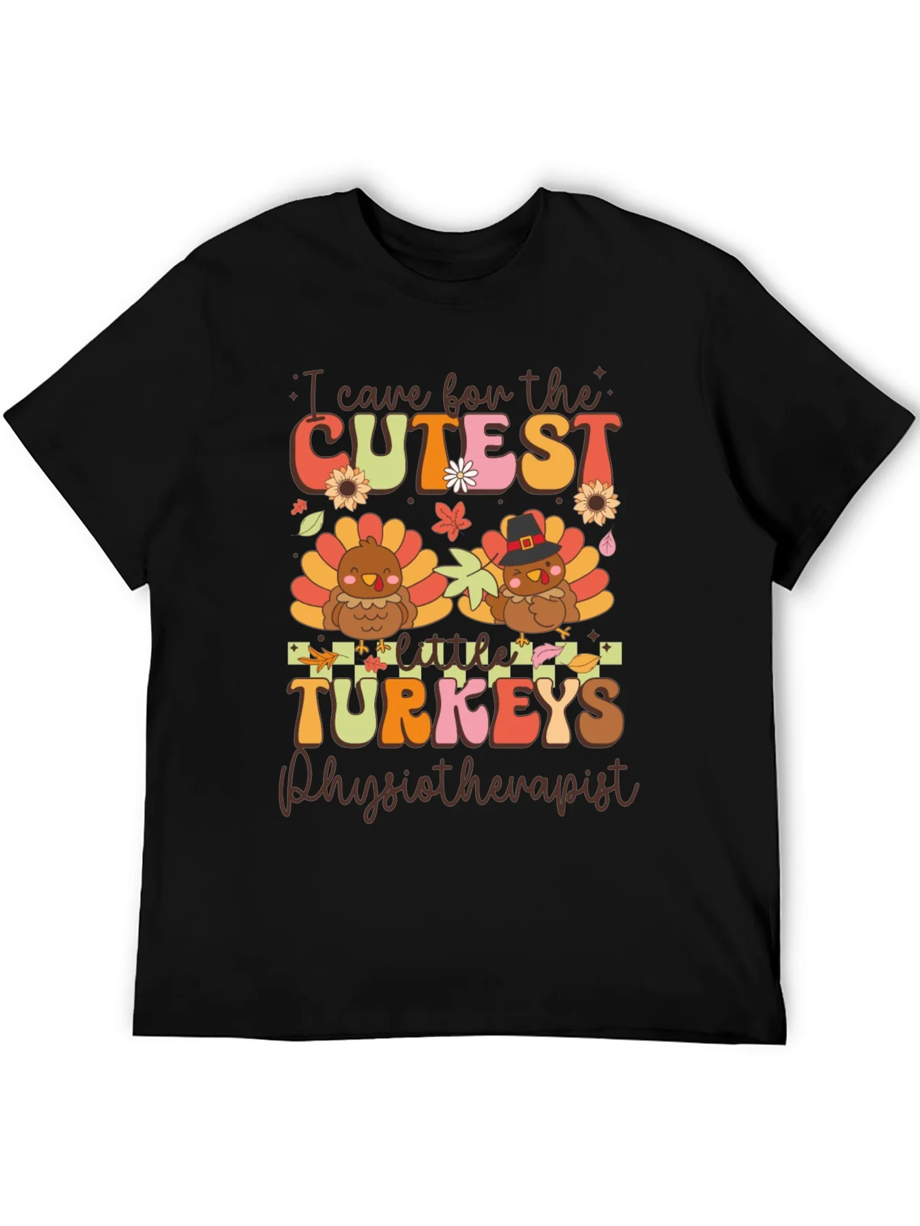 Cute Thanksgiving Physiotherapist Turkey T-Shirt