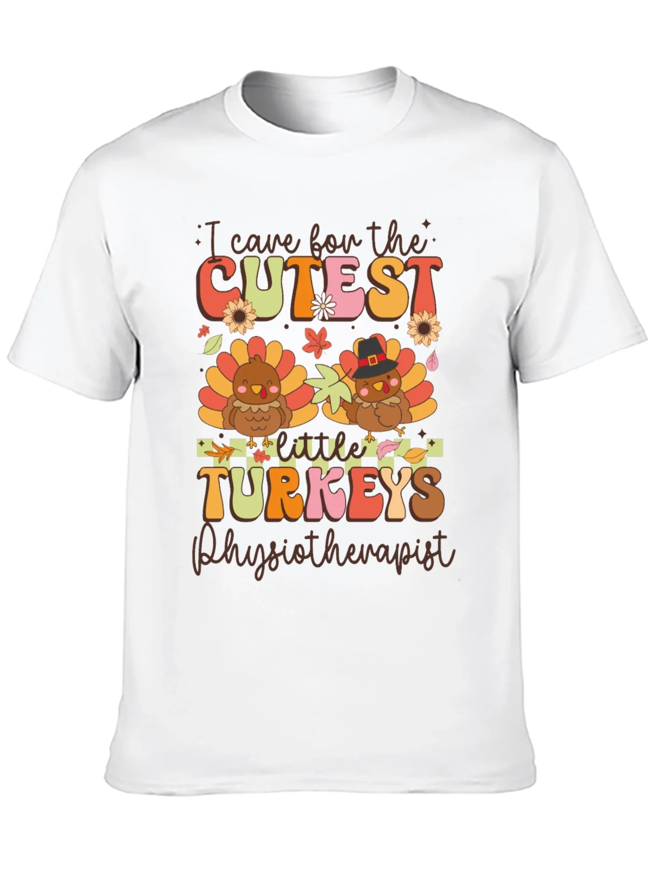 Cute Thanksgiving Physiotherapist Turkey T-Shirt