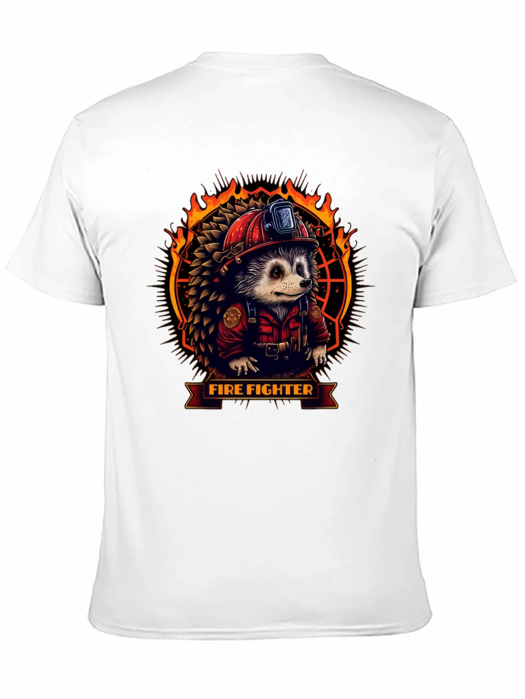 Firefighter Hedgehog Graphic Tee