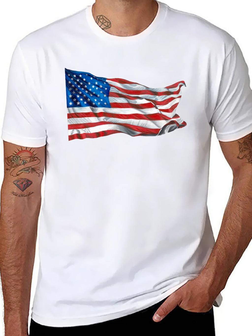 American Flag Graphic T-Shirt