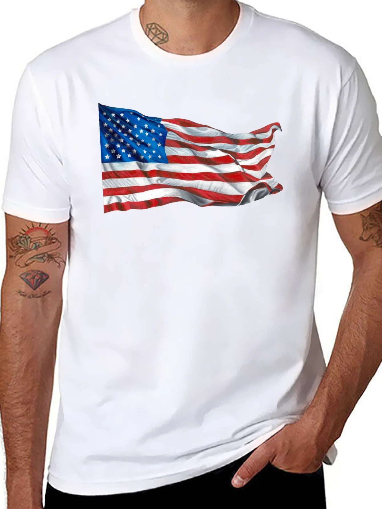 American Flag Graphic T-Shirt