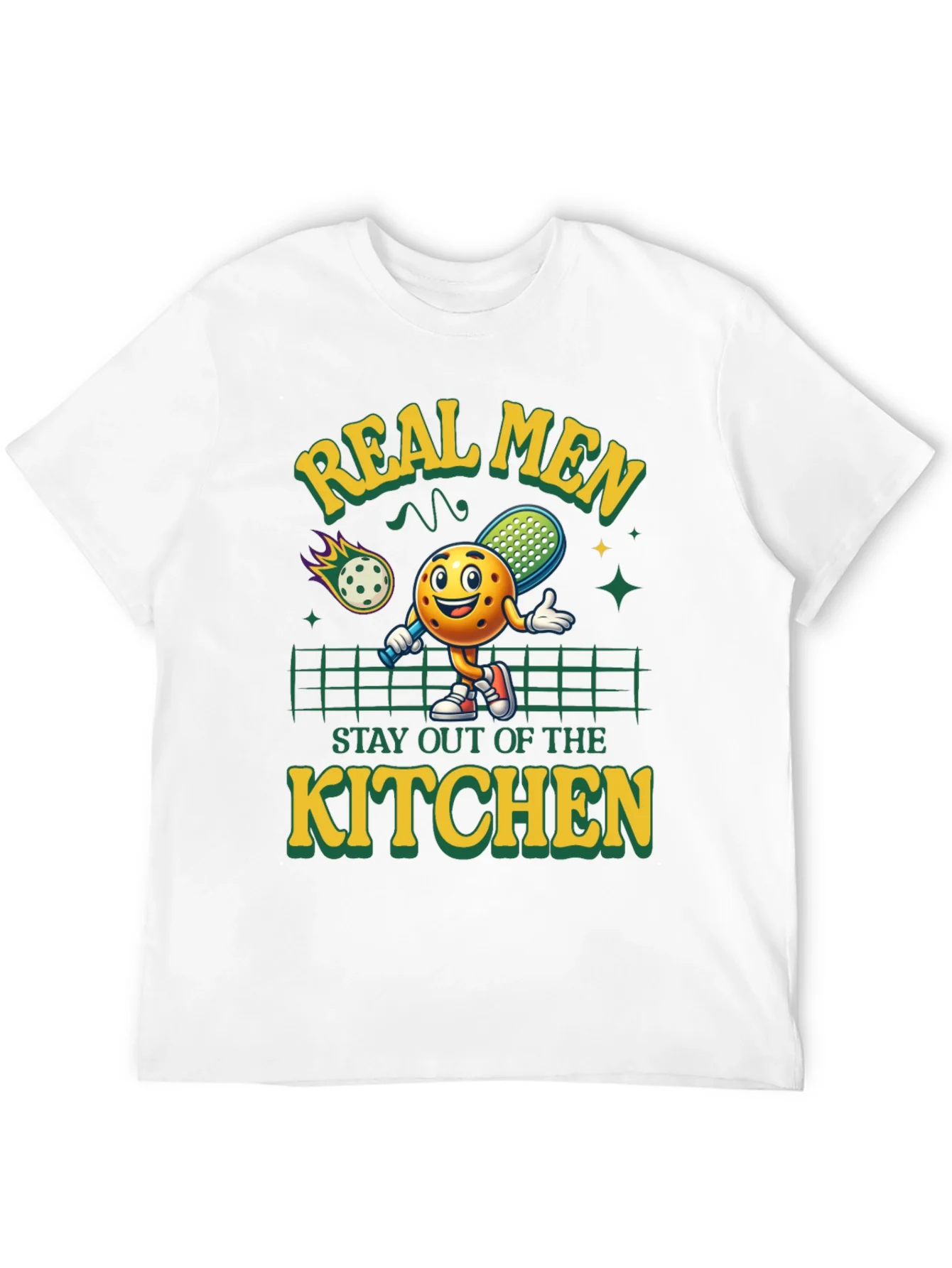 Real Men Pickleball Graphic Tee