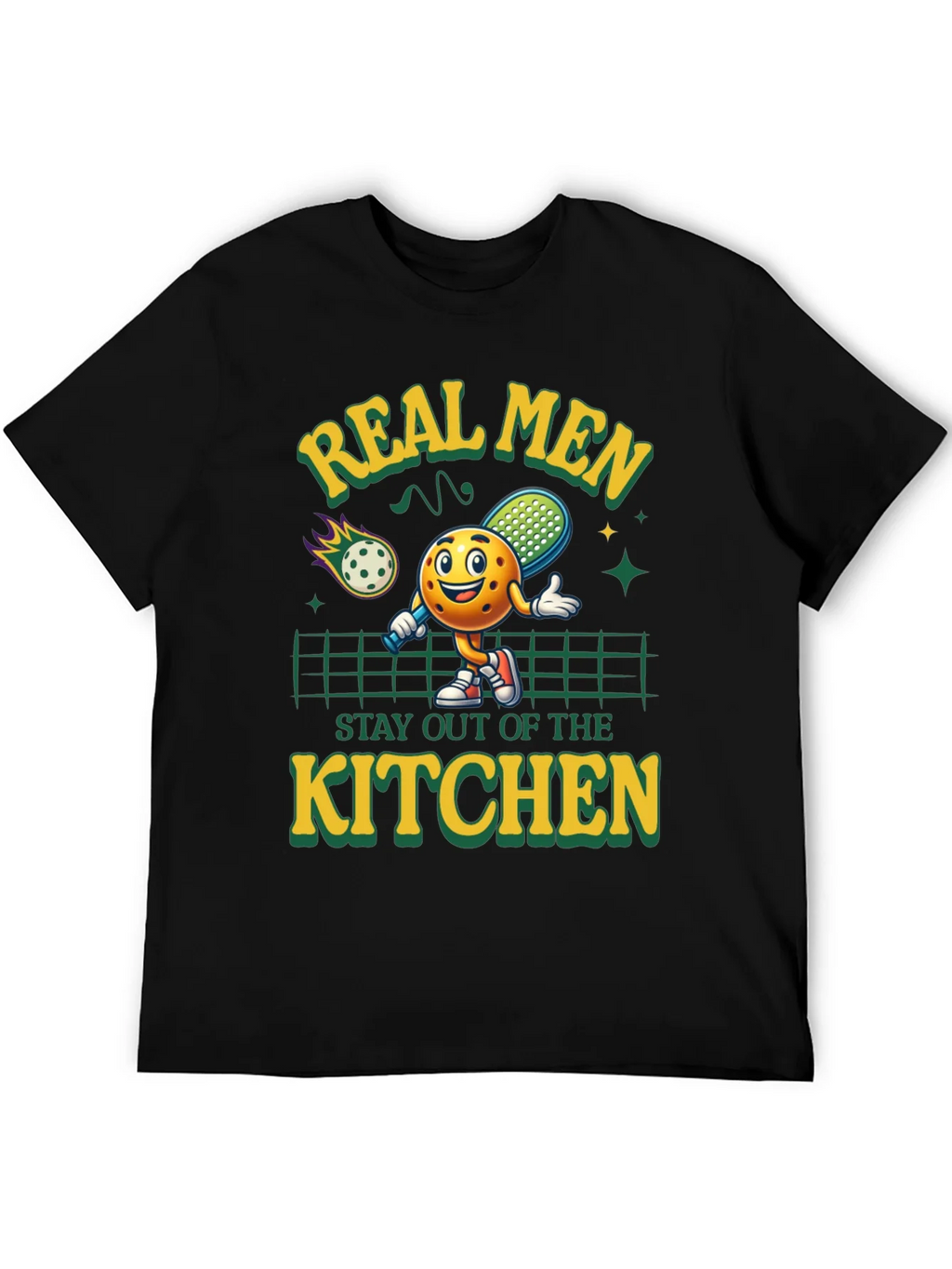 Real Men Pickleball Graphic Tee