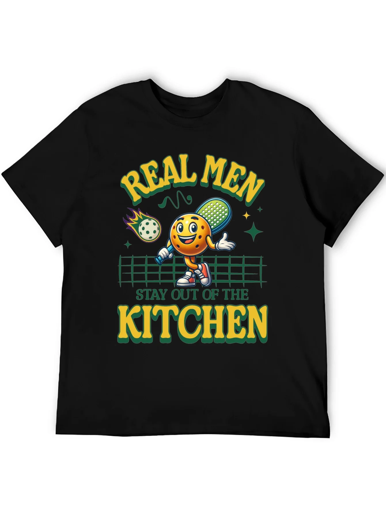 Real Men Pickleball Graphic Tee
