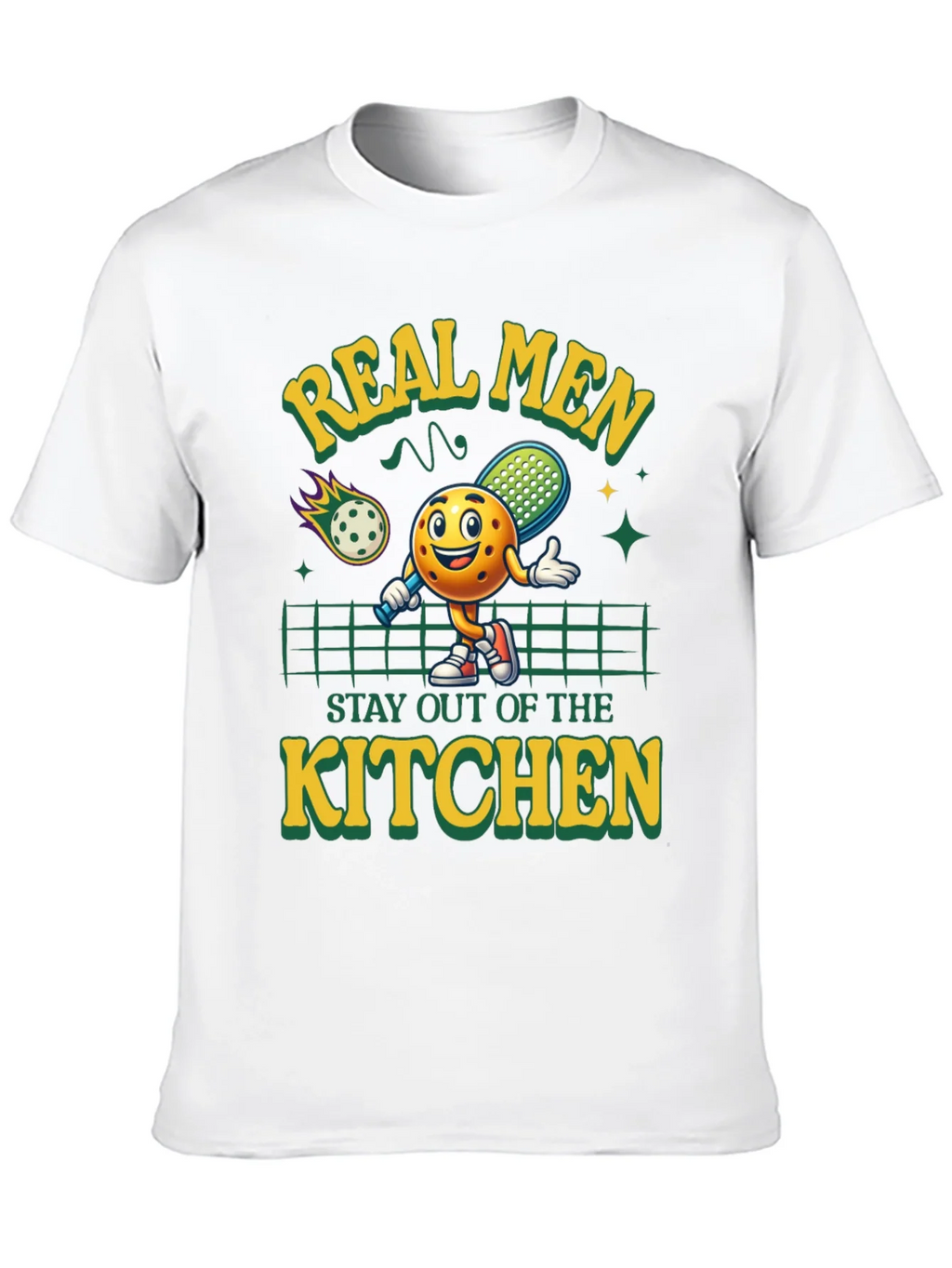 Real Men Pickleball Graphic Tee
