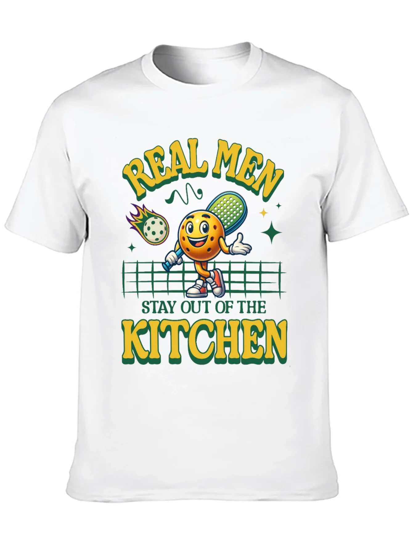 Real Men Pickleball Graphic Tee