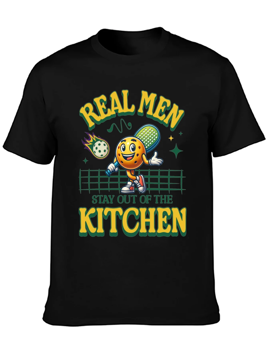 Real Men Pickleball Graphic Tee
