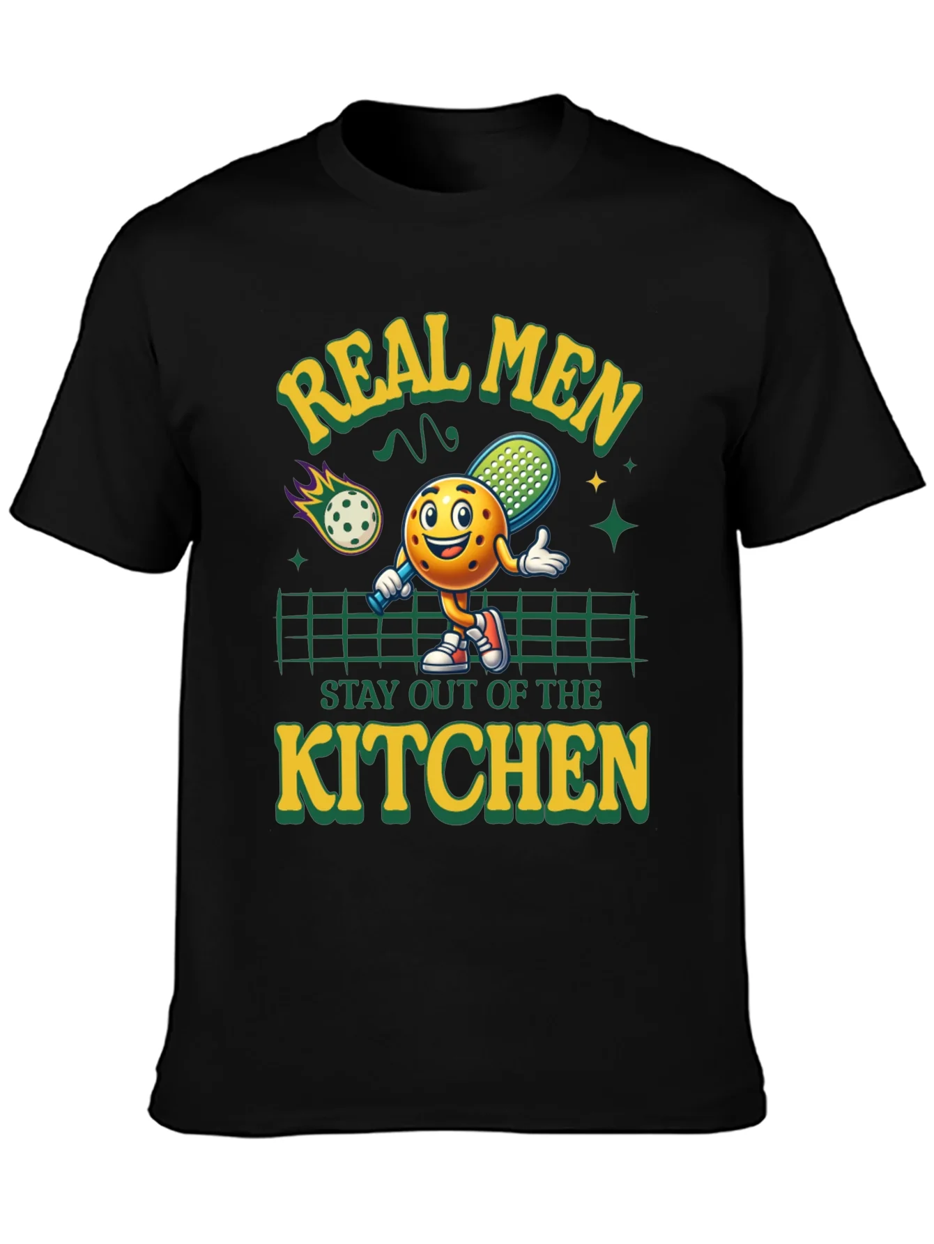 Real Men Pickleball Graphic Tee