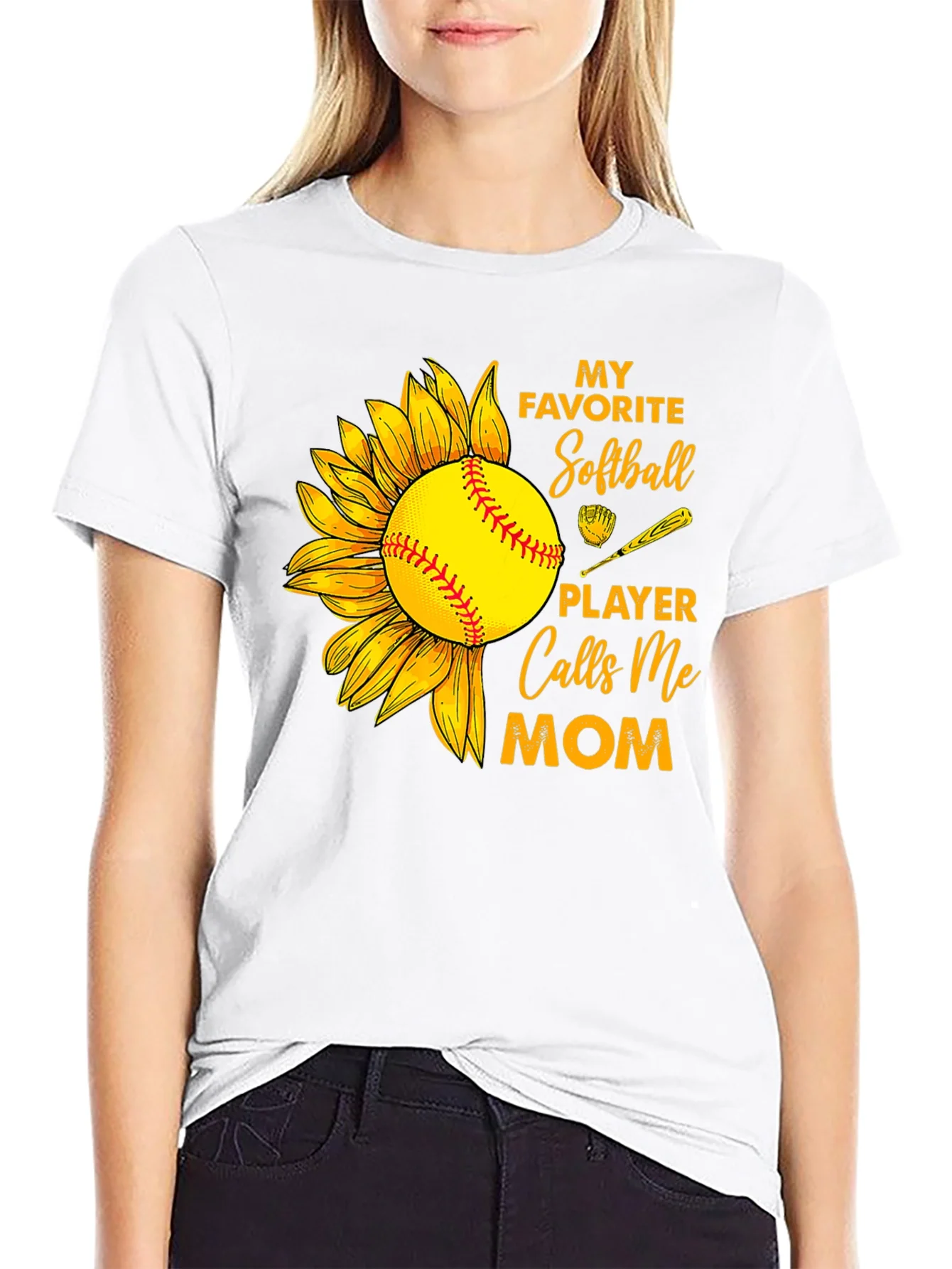 Softball Mom T-Shirt: My Favorite Player Calls Me Mom