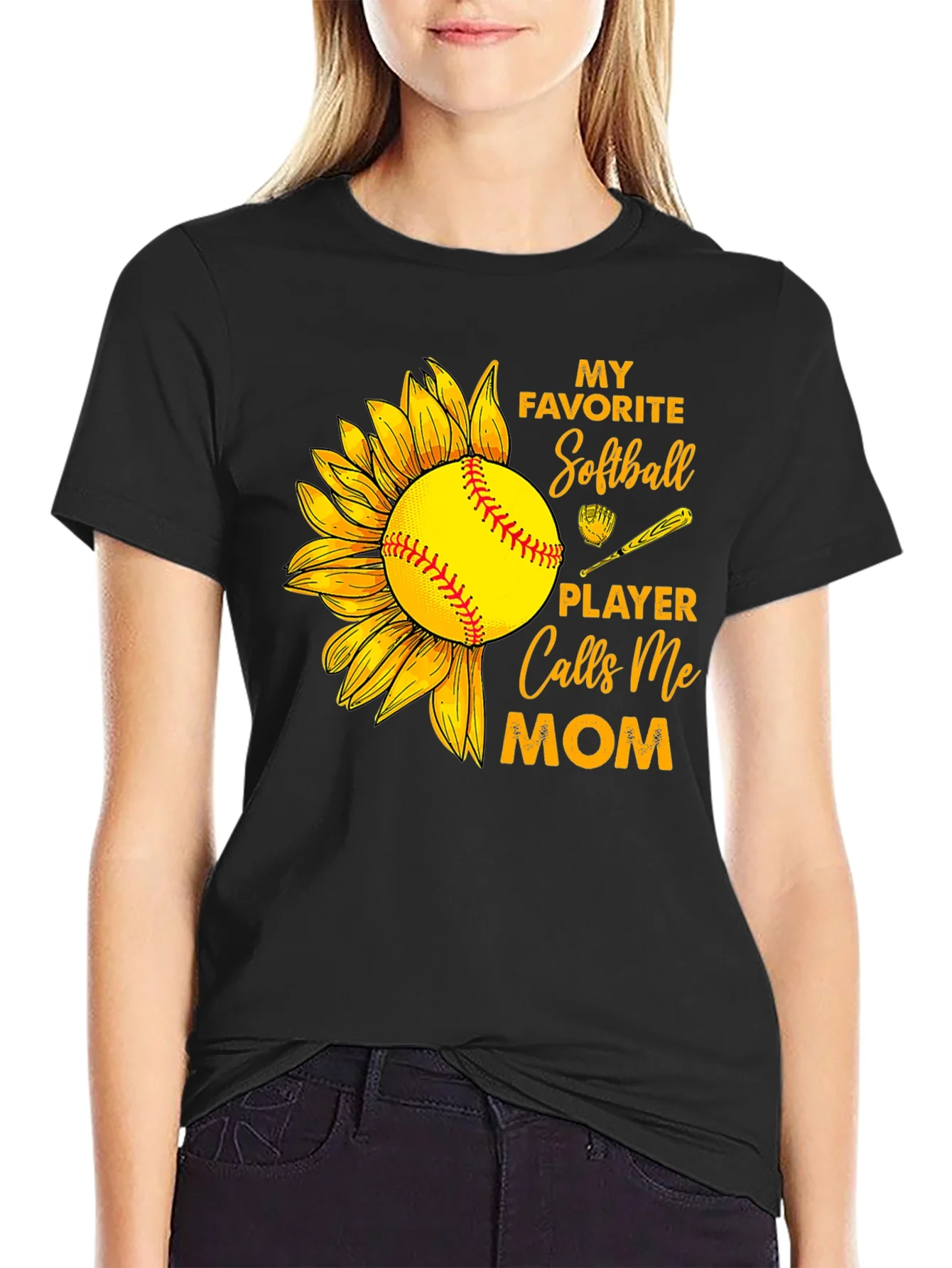 Softball Mom T-Shirt: My Favorite Player Calls Me Mom
