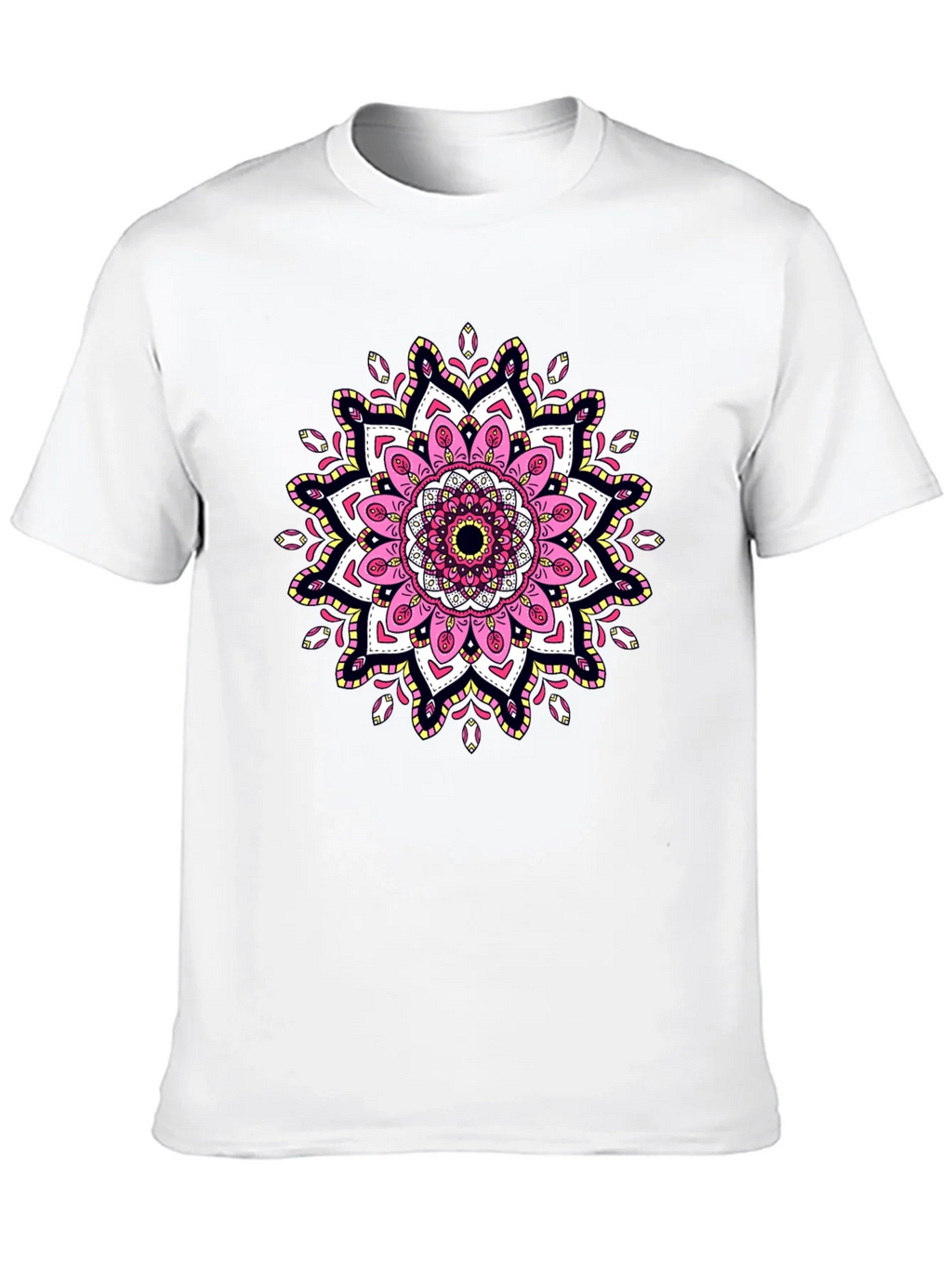 Mandala Print Black T-Shirt