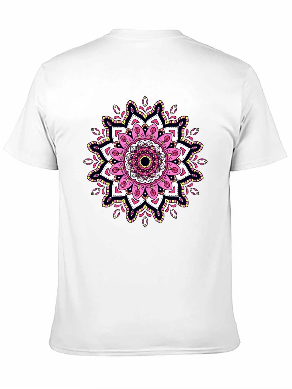 Mandala Print Black T-Shirt