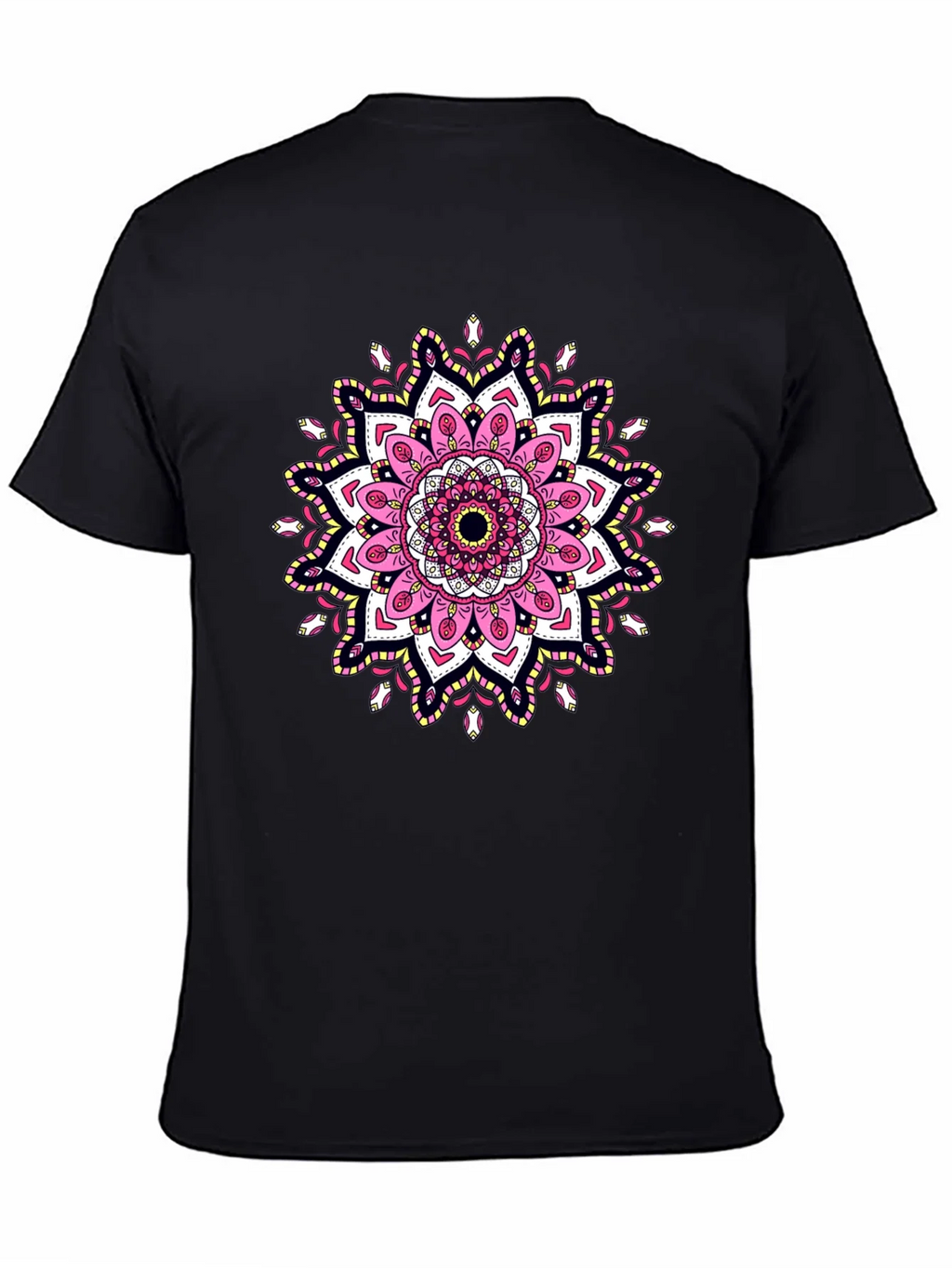 Mandala Print Black T-Shirt