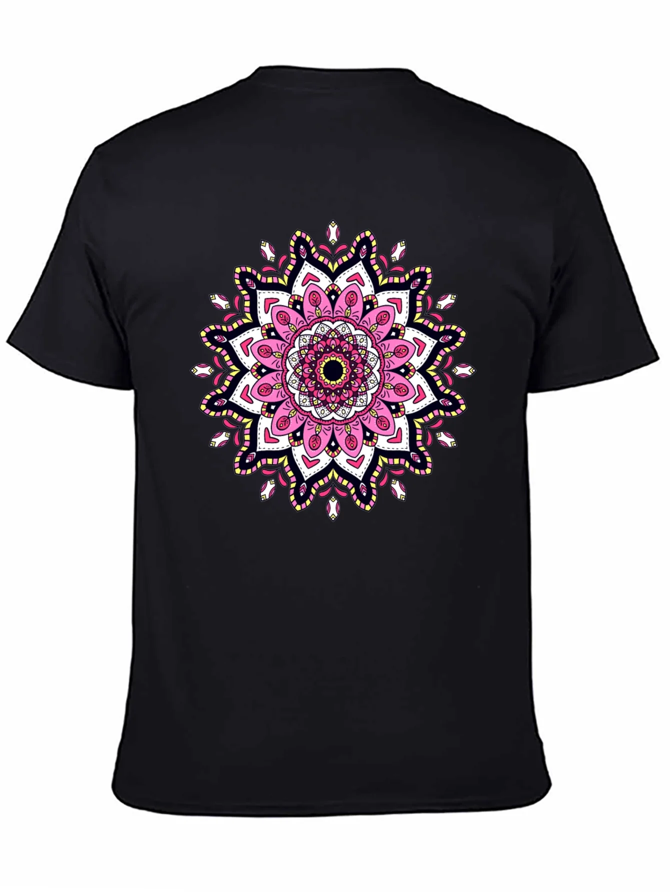 Mandala Print Black T-Shirt
