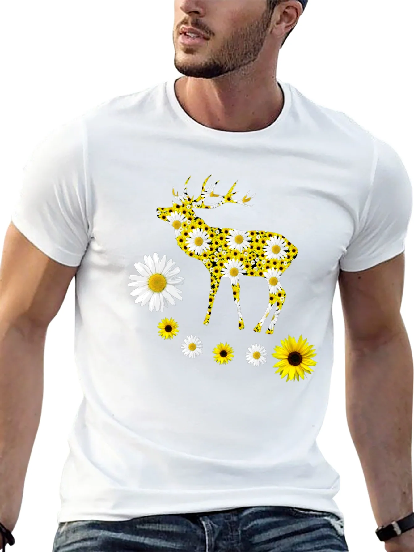 Floral Deer Graphic Tee