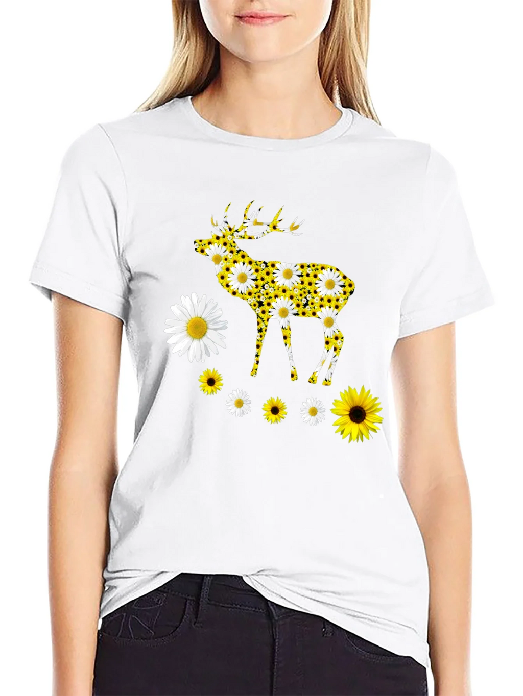 Floral Deer Graphic Tee