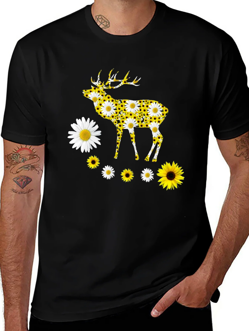 Floral Deer Graphic Tee