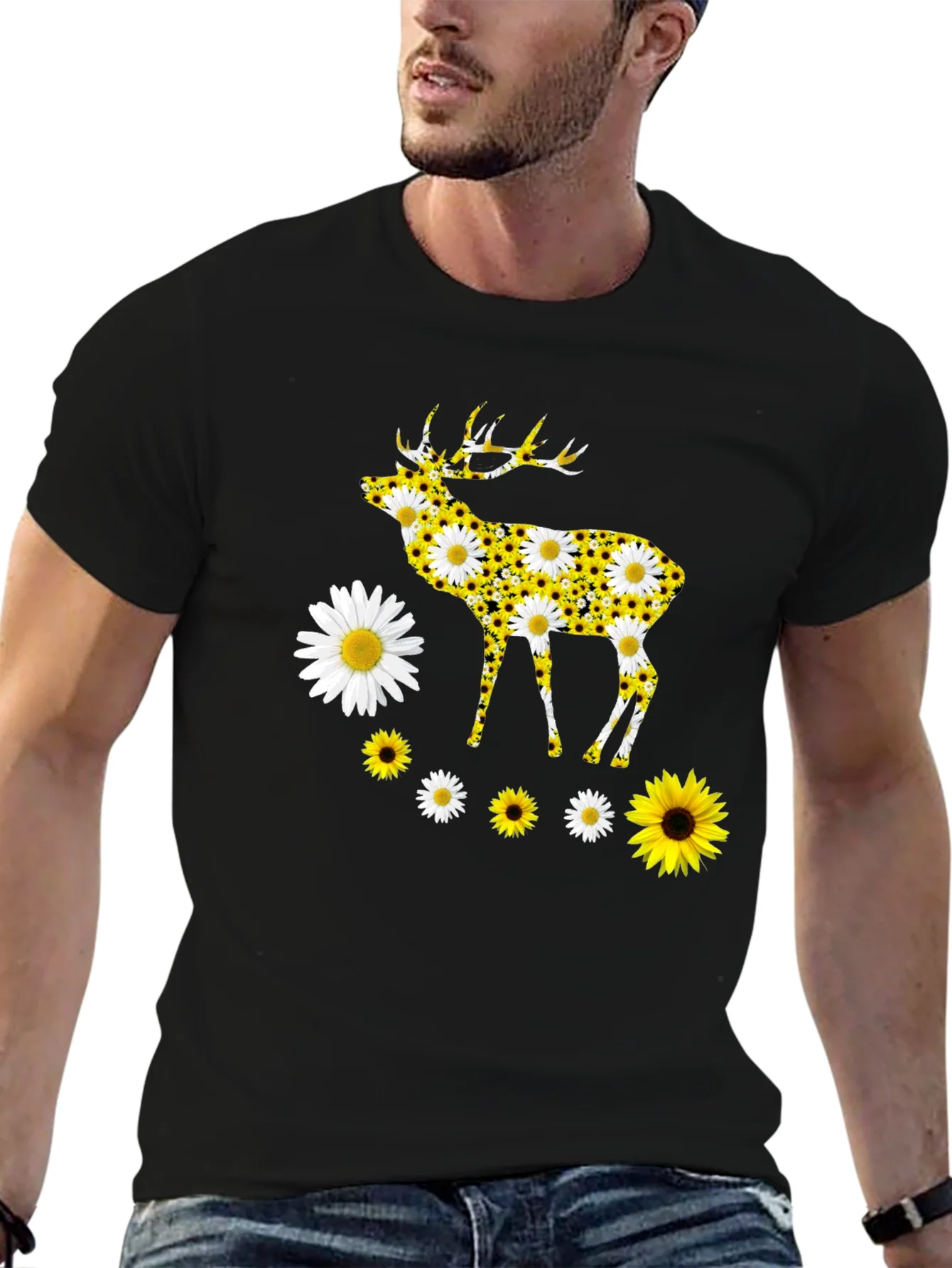 Floral Deer Graphic Tee