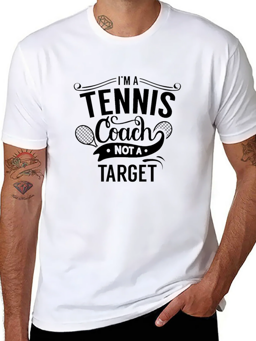 Tennis Coach Graphic Tee - Not a Target!
