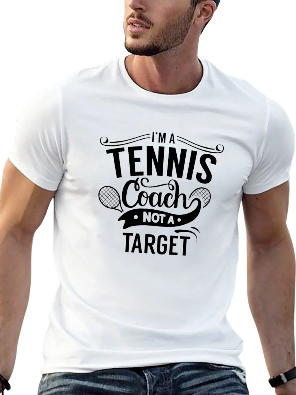 Tennis Coach Graphic Tee - Not a Target!