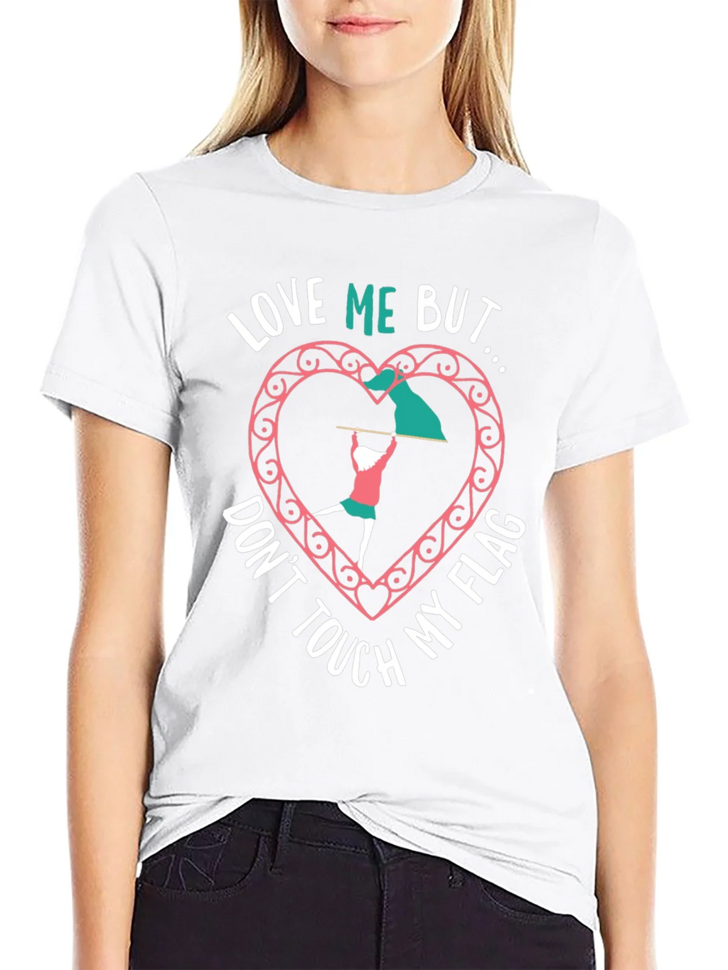 Love Me But Dont Touch My Flag Black T-Shirt