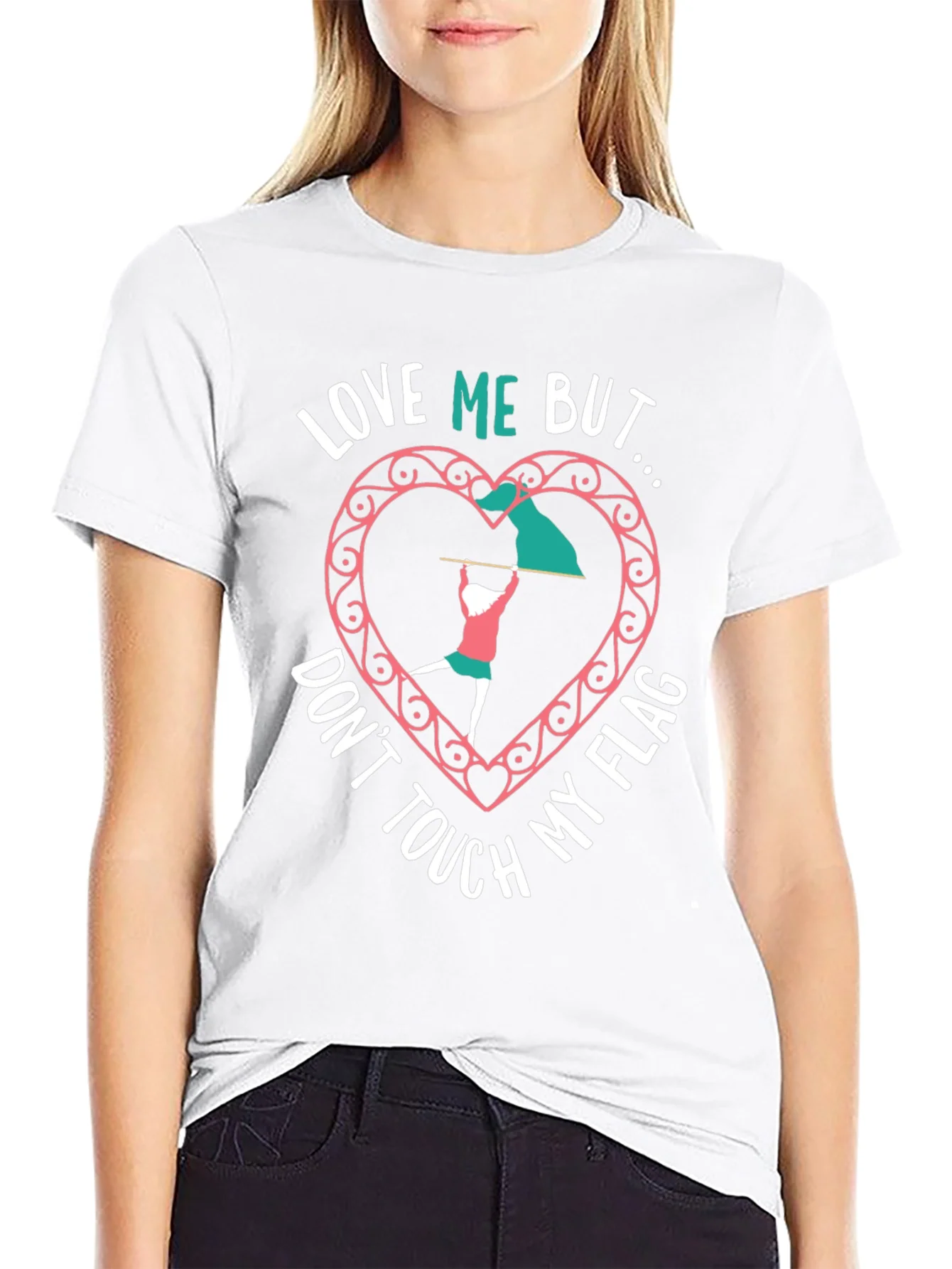 Love Me But Dont Touch My Flag Black T-Shirt