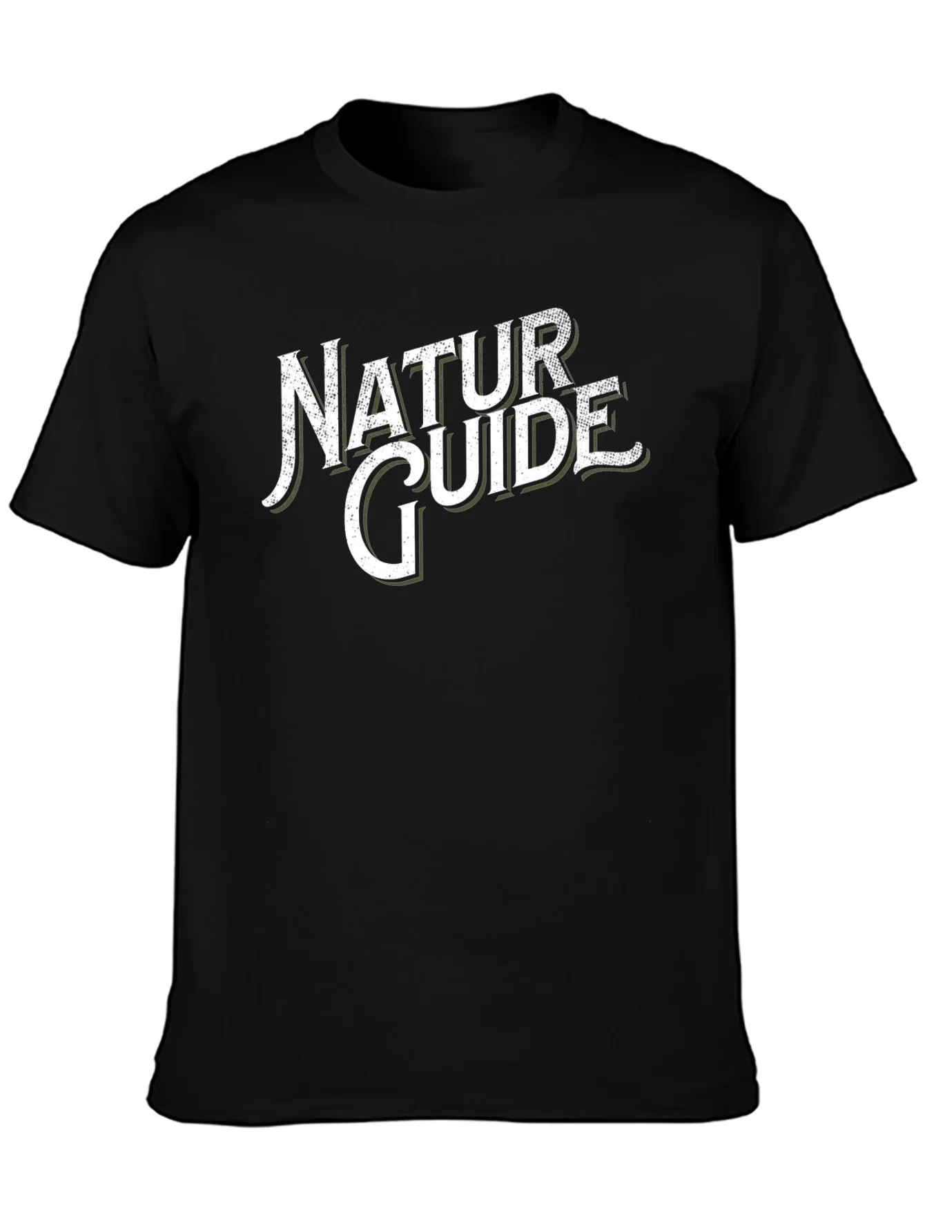 Natur Guide Black T-Shirt for Outdoorsy Types