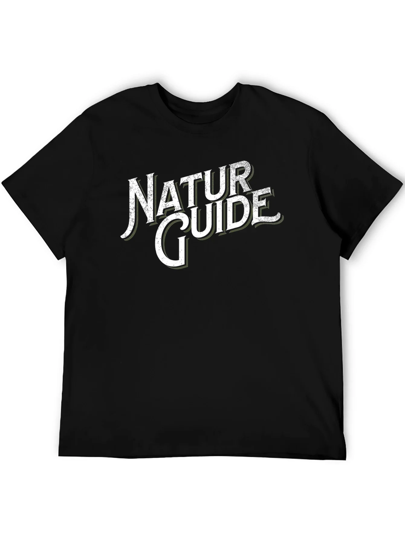 Natur Guide Black T-Shirt for Outdoorsy Types