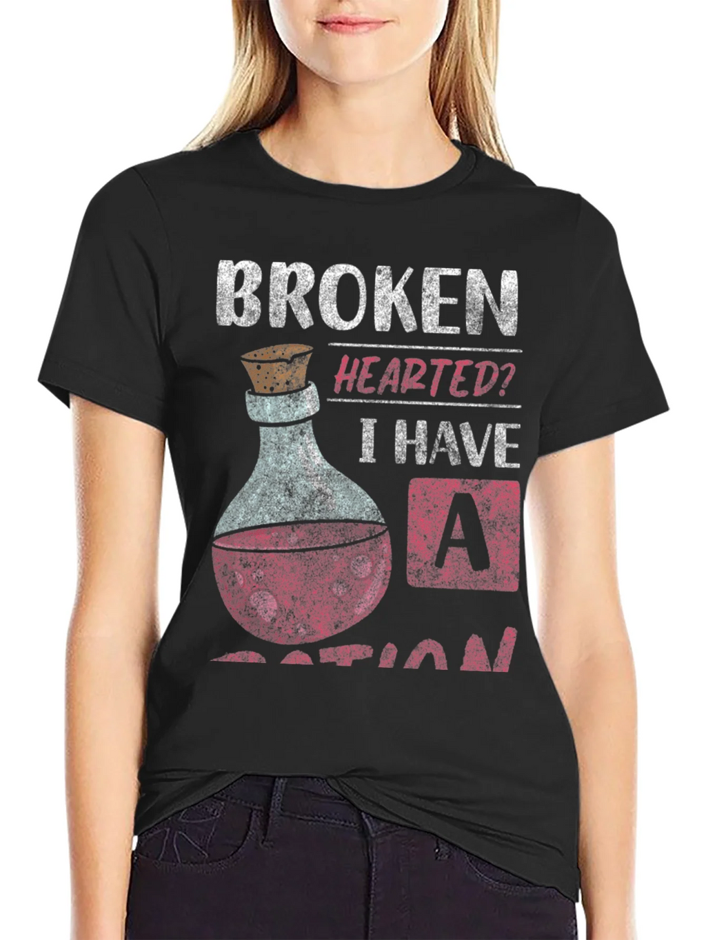 Broken Hearted Potion T-Shirt Funny Graphic Tee