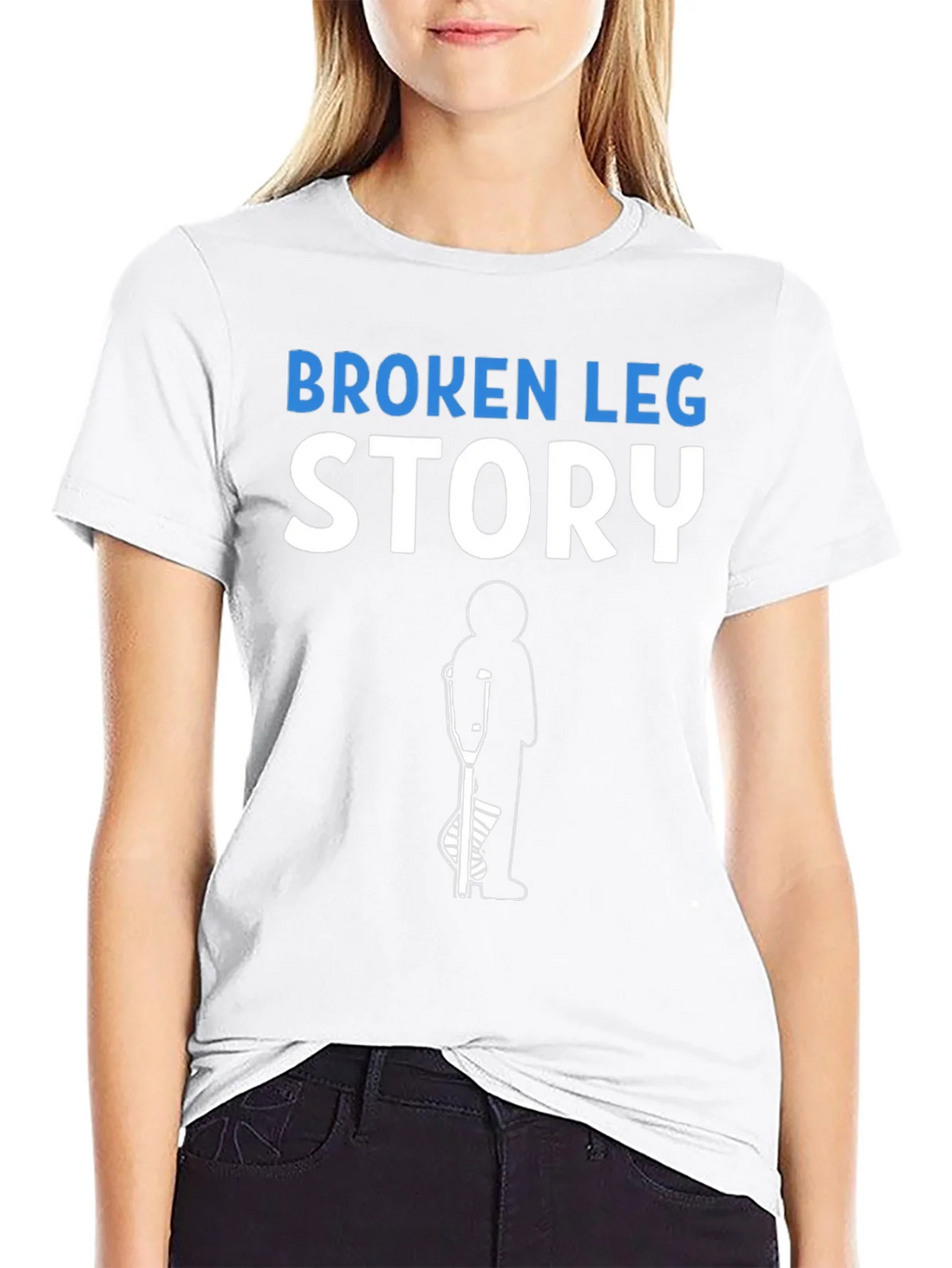 Broken Leg Story T-Shirt Funny Injury Recovery Tee