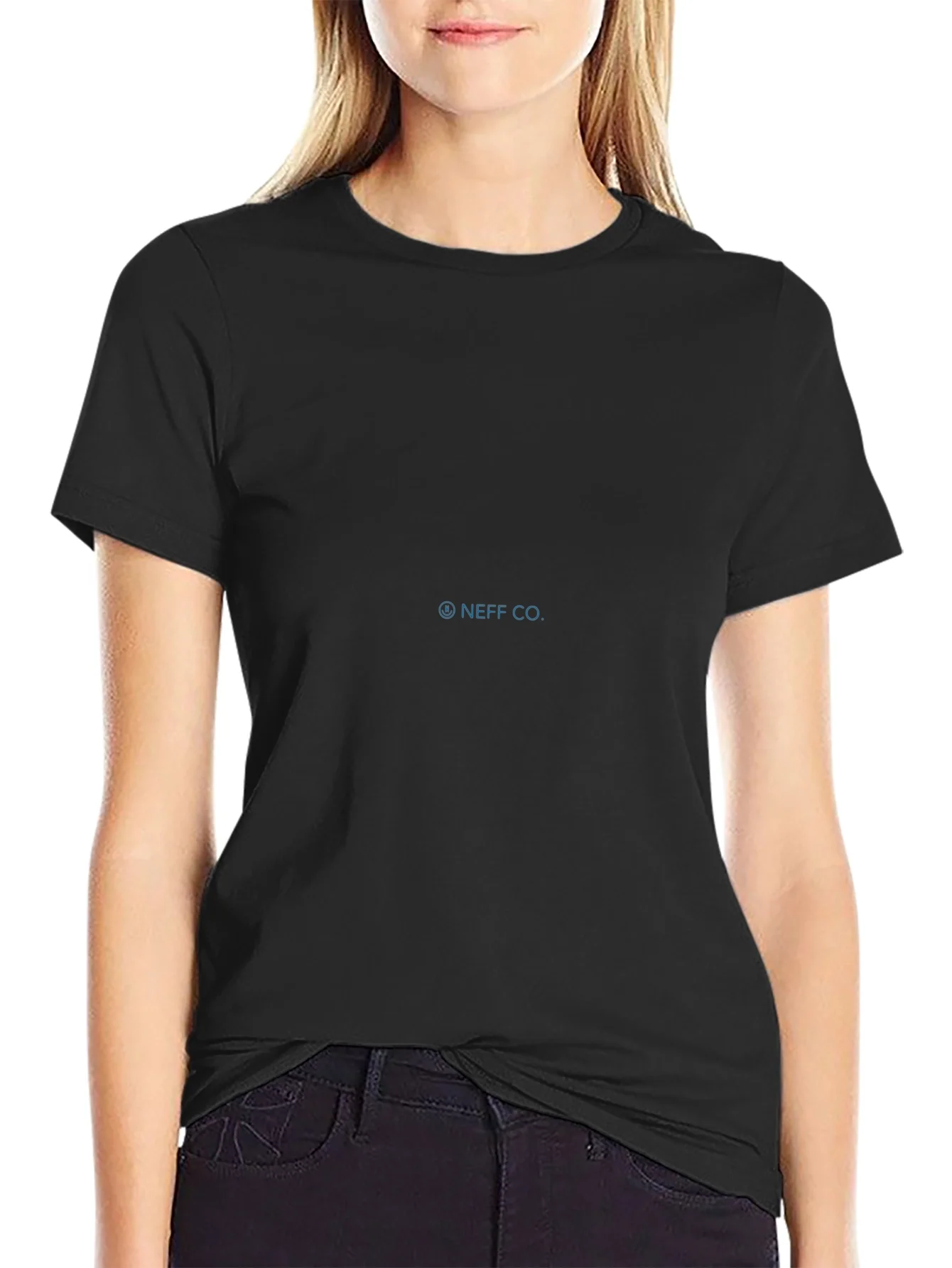 Black Solid Basic Tee - Casual Comfort