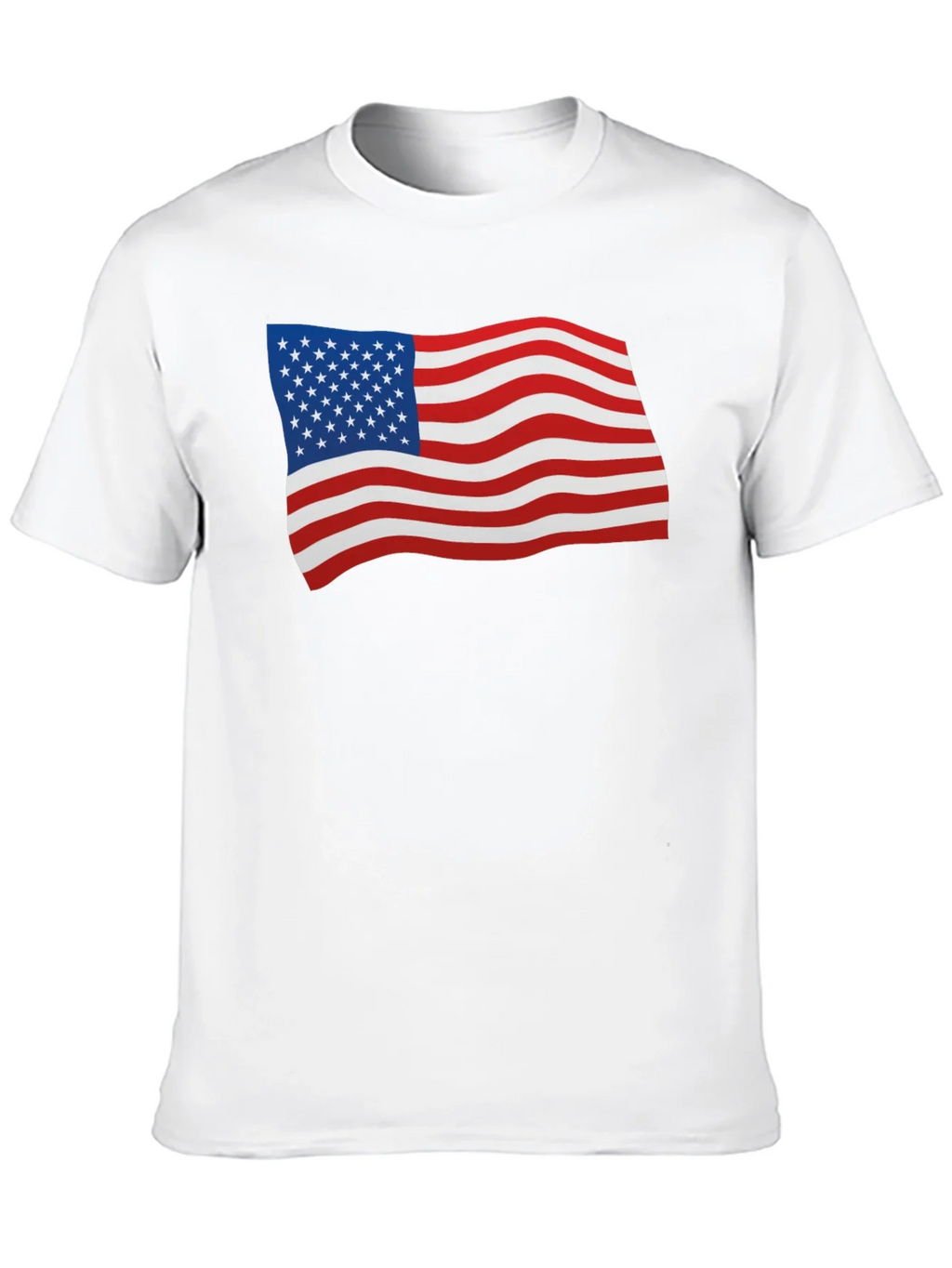 American Flag Graphic Tee - Black Cotton Blend