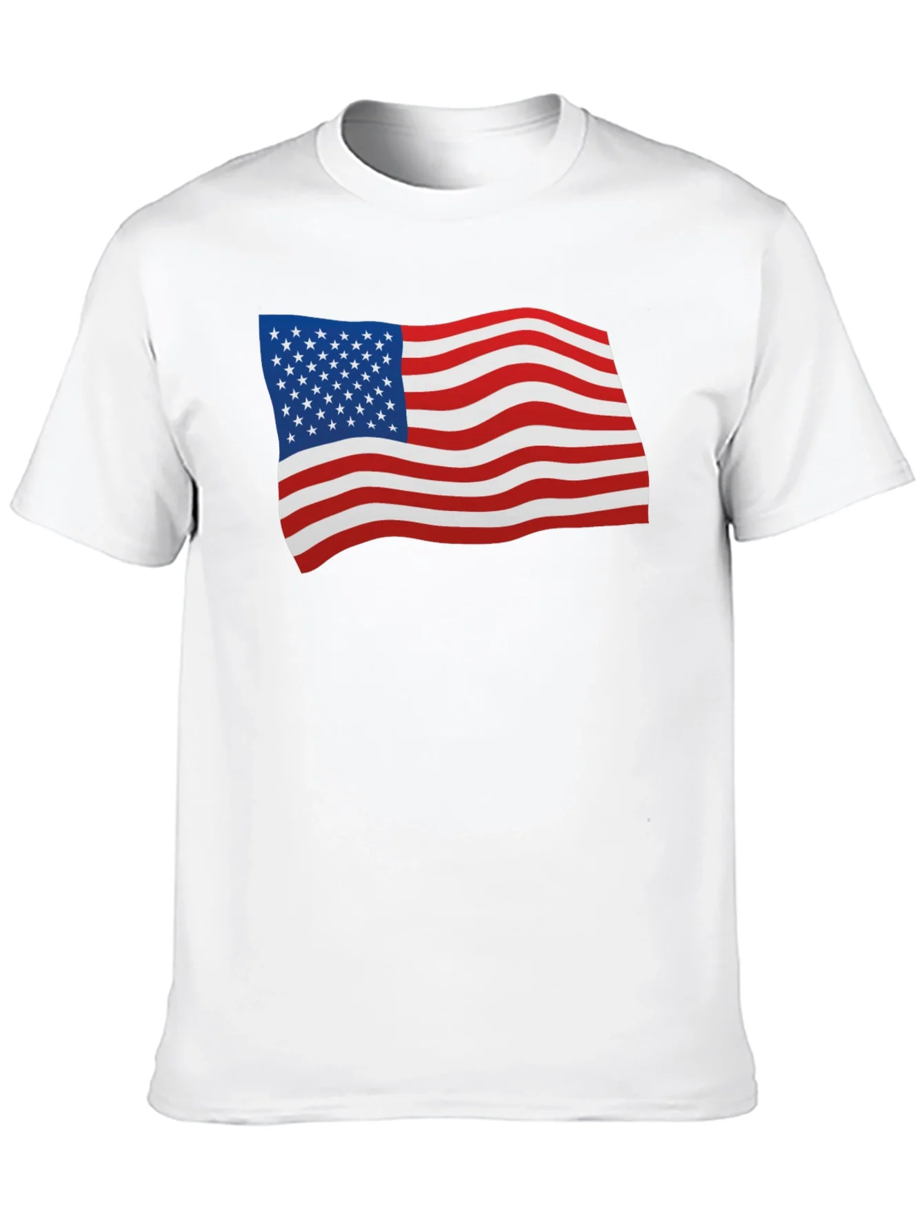 American Flag Graphic Tee - Black Cotton Blend