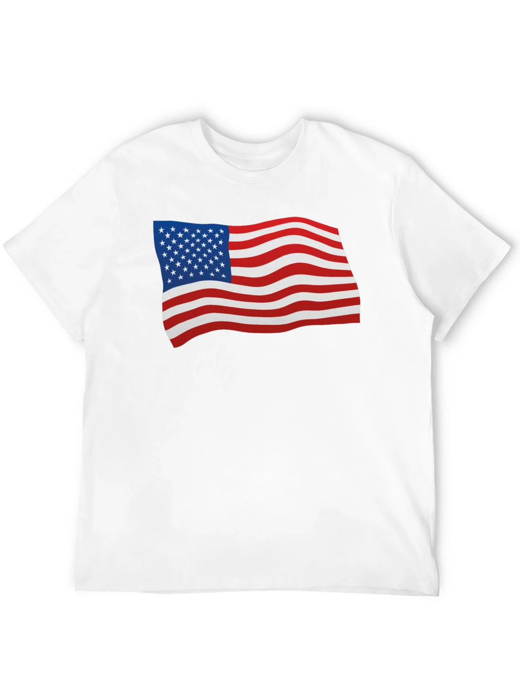 American Flag Graphic Tee - Black Cotton Blend