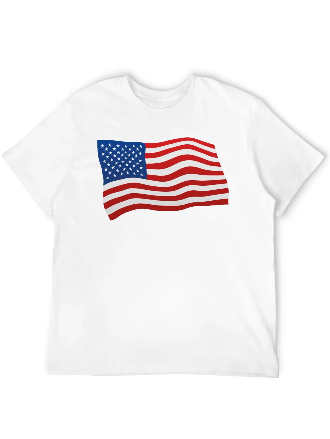 American Flag Graphic Tee - Black Cotton Blend
