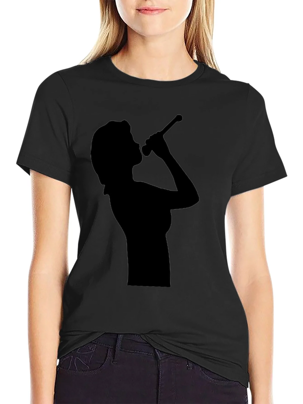 Silhouette Singer Black T-Shirt