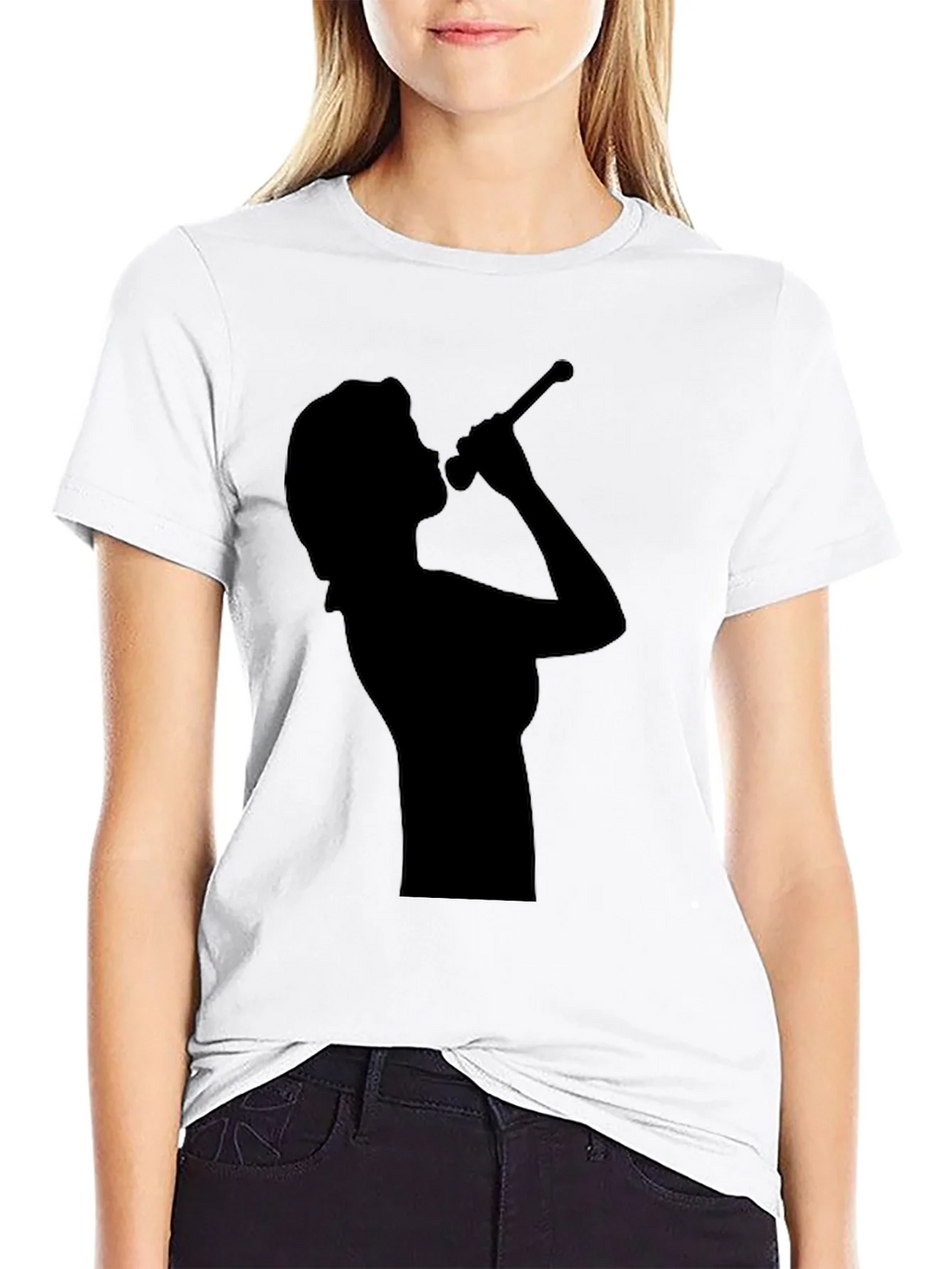 Silhouette Singer Black T-Shirt