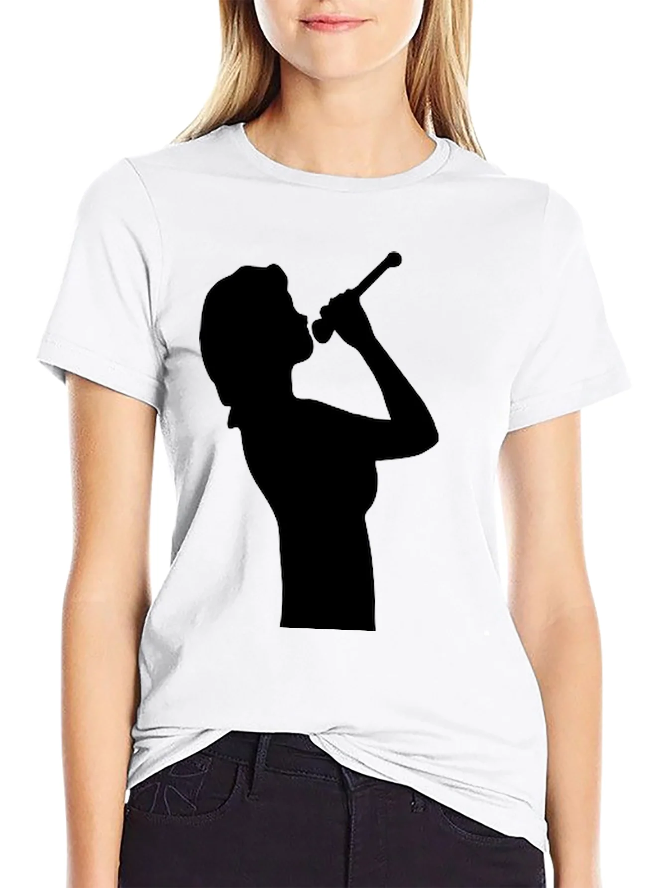 Silhouette Singer Black T-Shirt