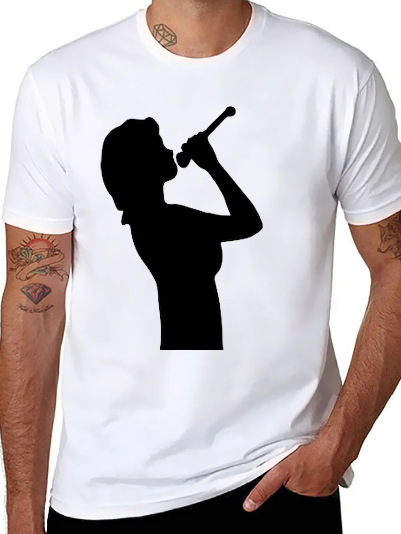 Silhouette Singer Black T-Shirt