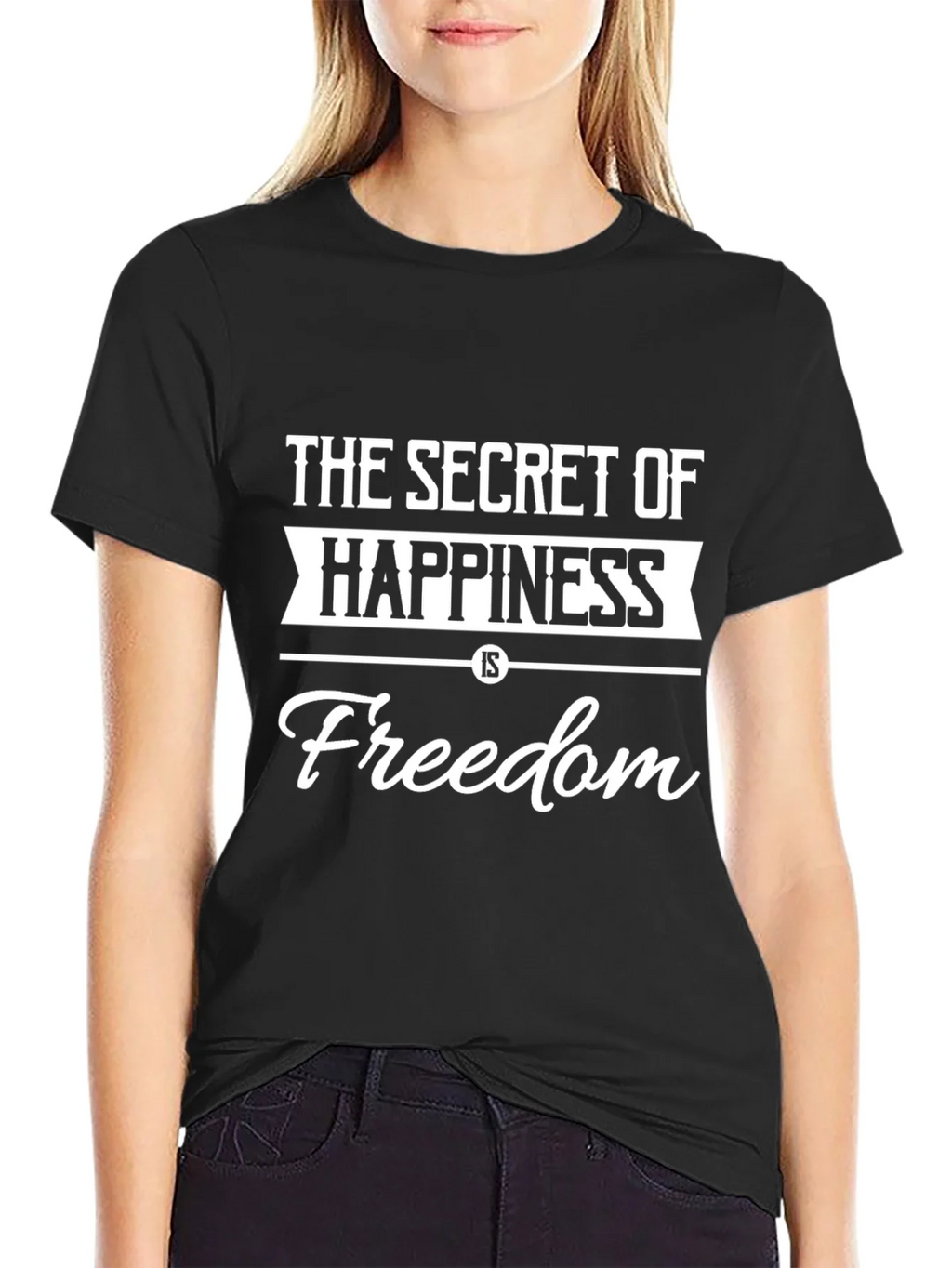 Secret of Happiness Freedom T-Shirt - Black