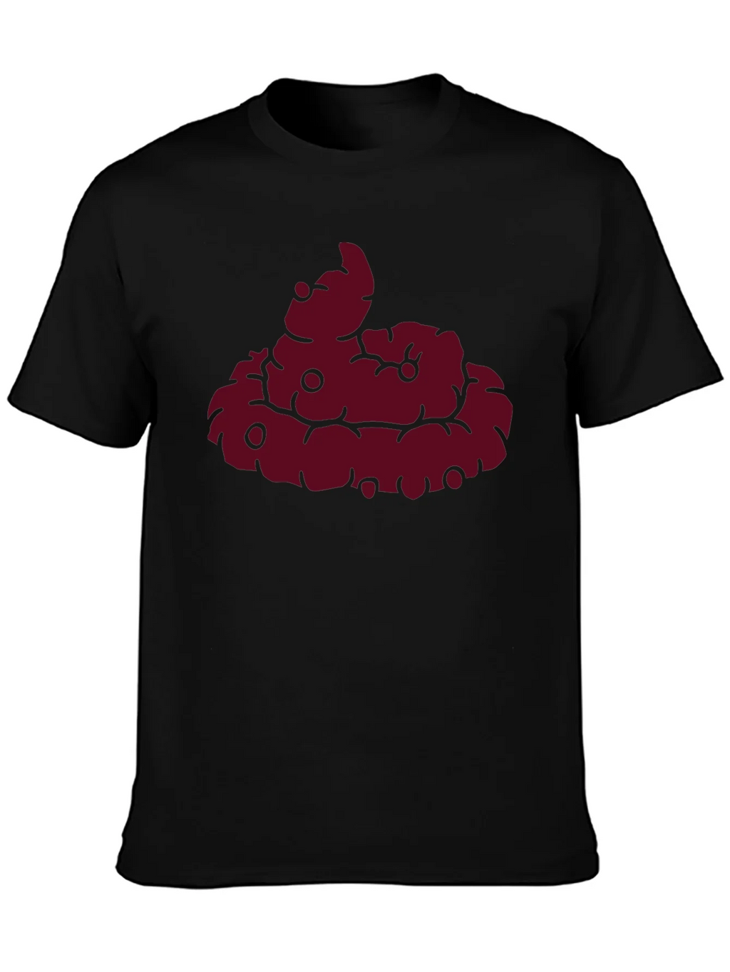 Funny Poop Emoji Graphic Black T-Shirt