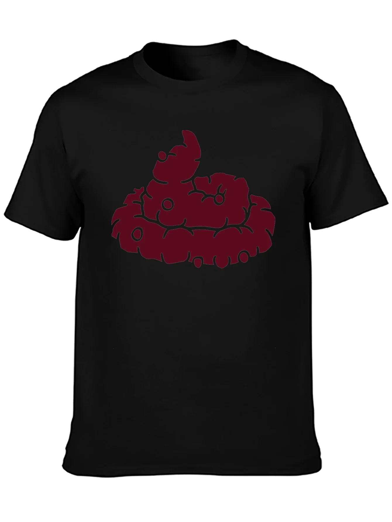 Funny Poop Emoji Graphic Black T-Shirt