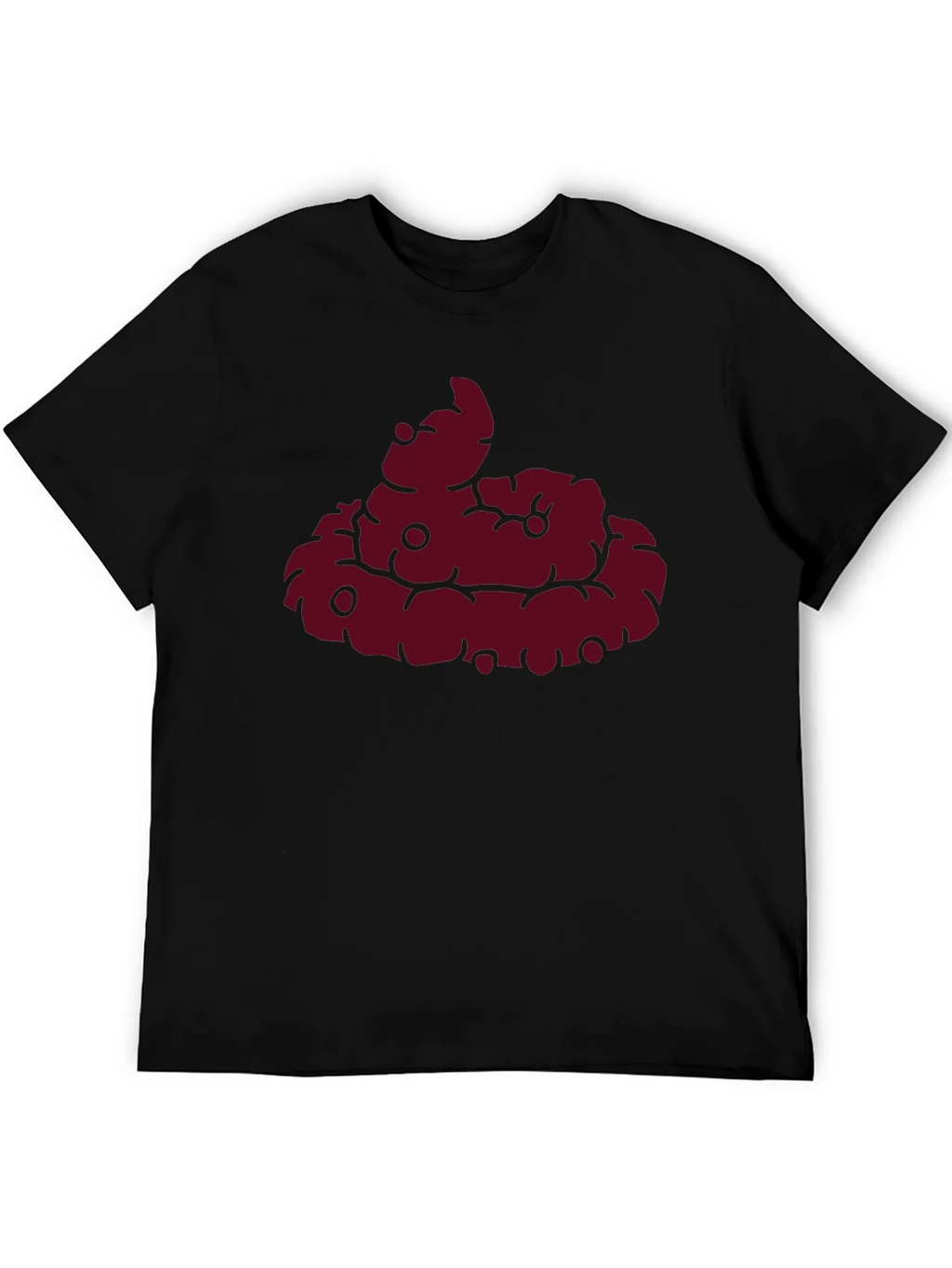 Funny Poop Emoji Graphic Black T-Shirt