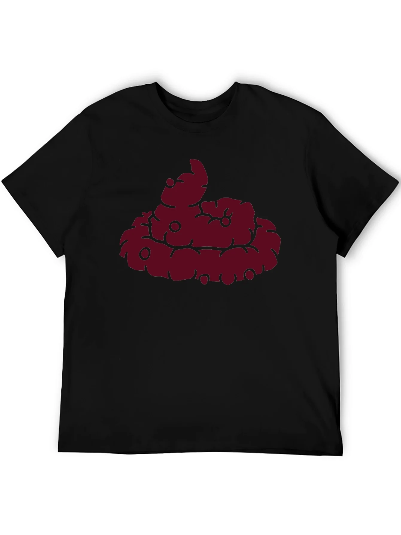 Funny Poop Emoji Graphic Black T-Shirt