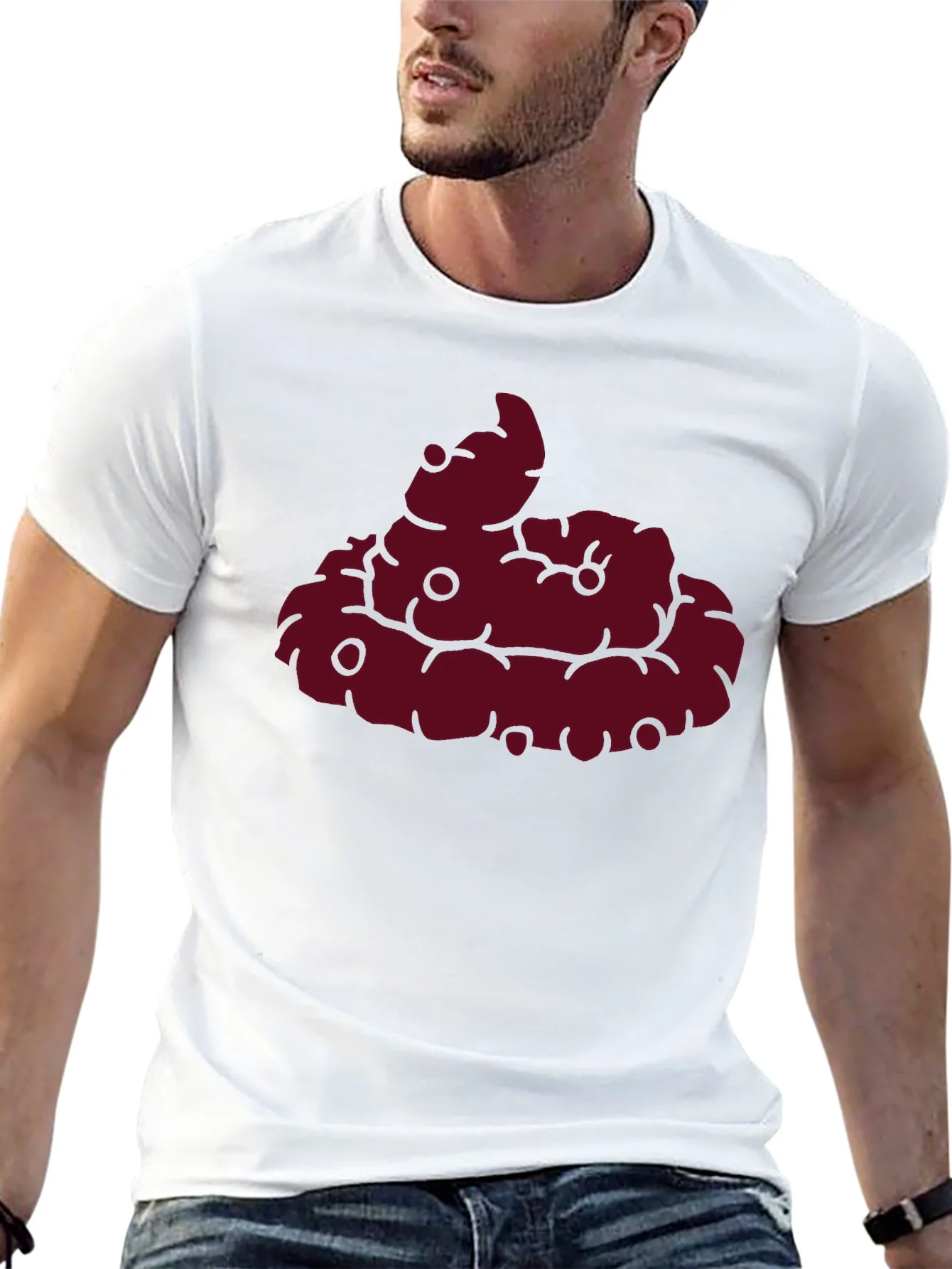 Funny Poop Emoji Graphic Black T-Shirt