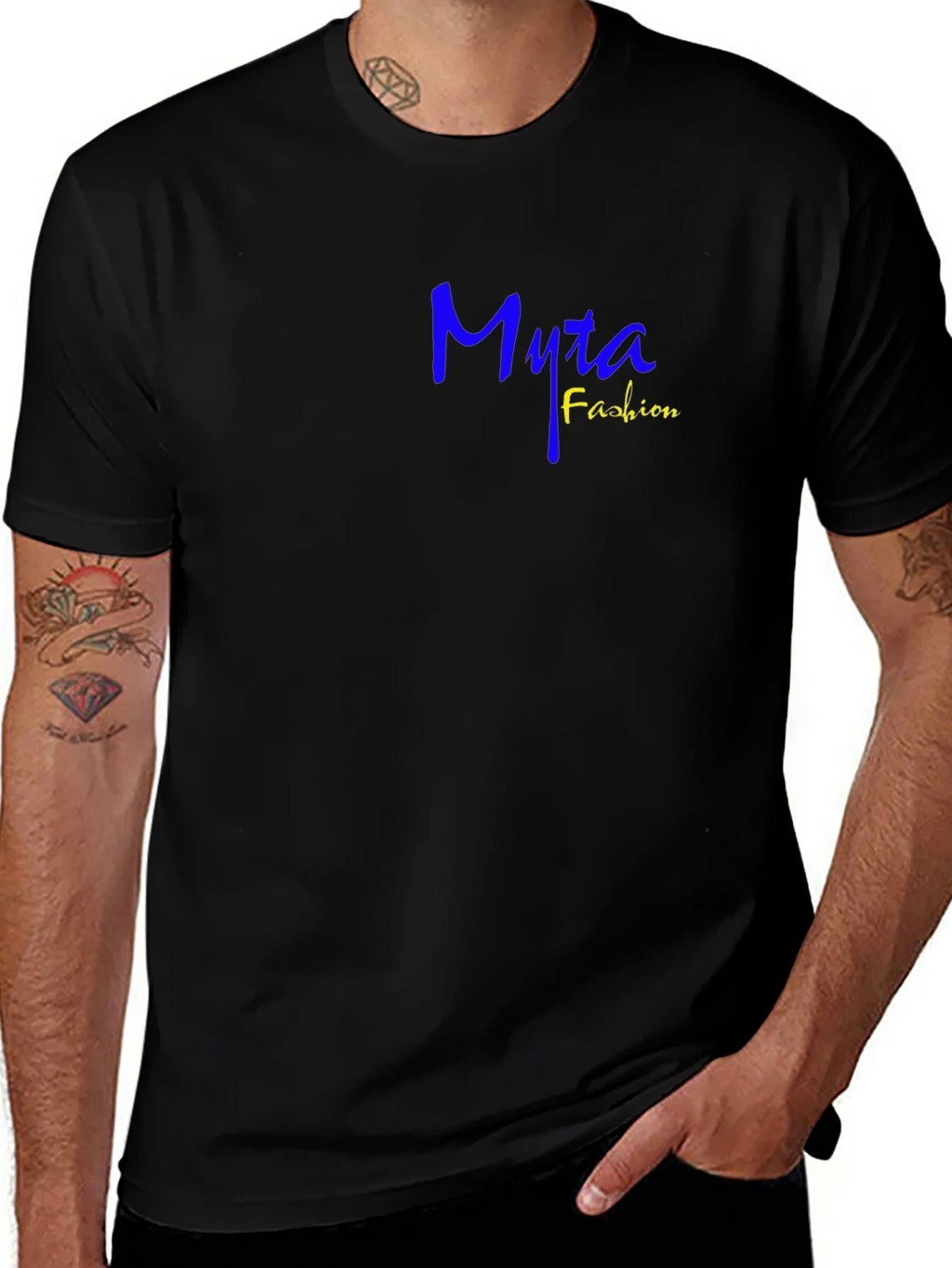 Myra Fashion Tee - Casual Black Cotton T-Shirt